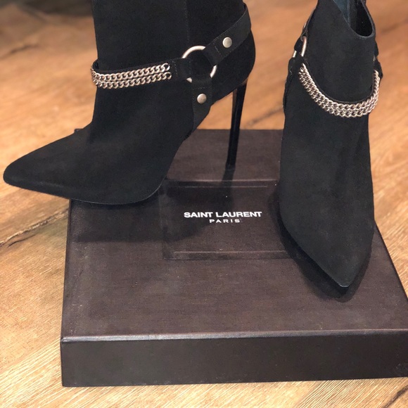 Saint Laurent Rare Chain Bootie Stiletto NEW 💯 - Picture 6 of 8